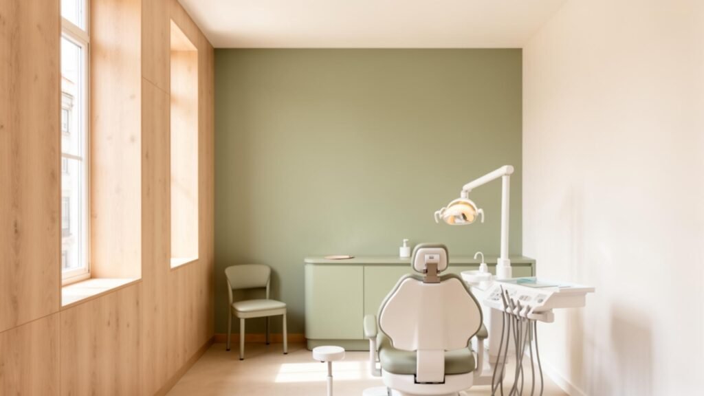 Interior sereno da clínica dentária Norden Dental em Lisboa